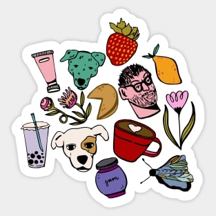 Doodle Party Sticker